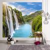 Fantasy Tree Waterfall Tapestry Wall Hanging Misty Forest Landscape Bedroom Dorm Home Decor Polyester Fabric