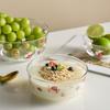 Ins Small Fresh Heat Glass Bowl Hotel Vegetable Fruit Salad  Household Rice  Instant  Insulation