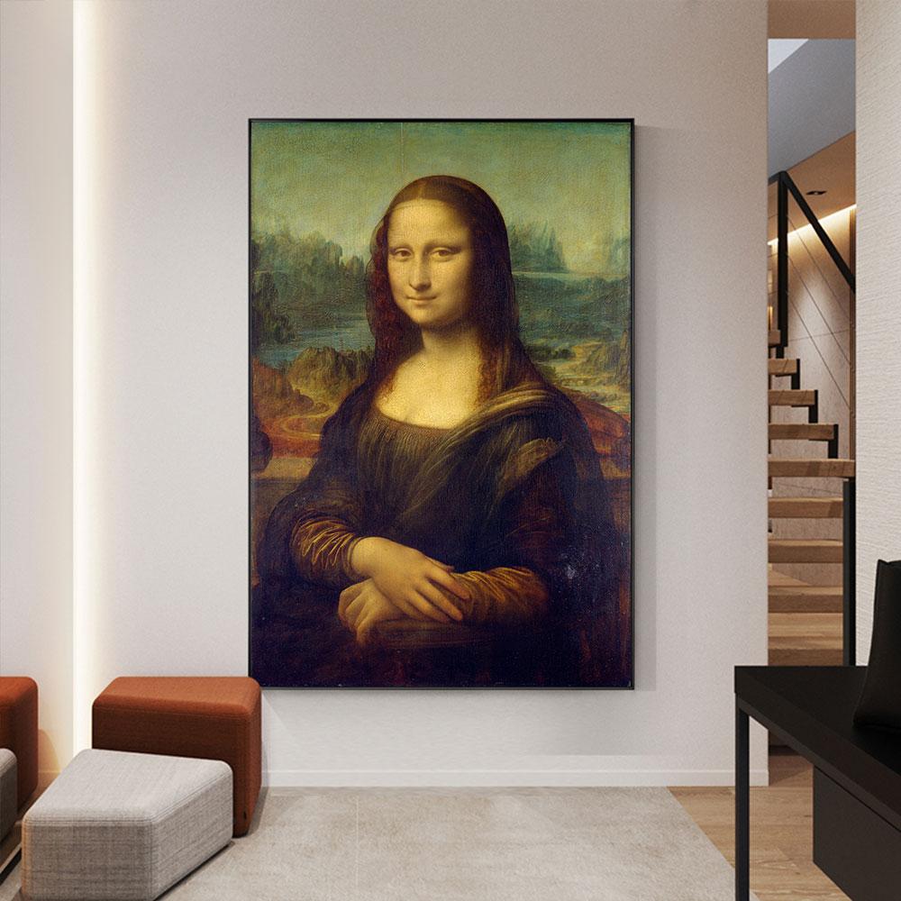 Mona Flat Famous Oil Painting Wall Art Poster Canvas Image Printing Decoration Painting for Living Room Poster
