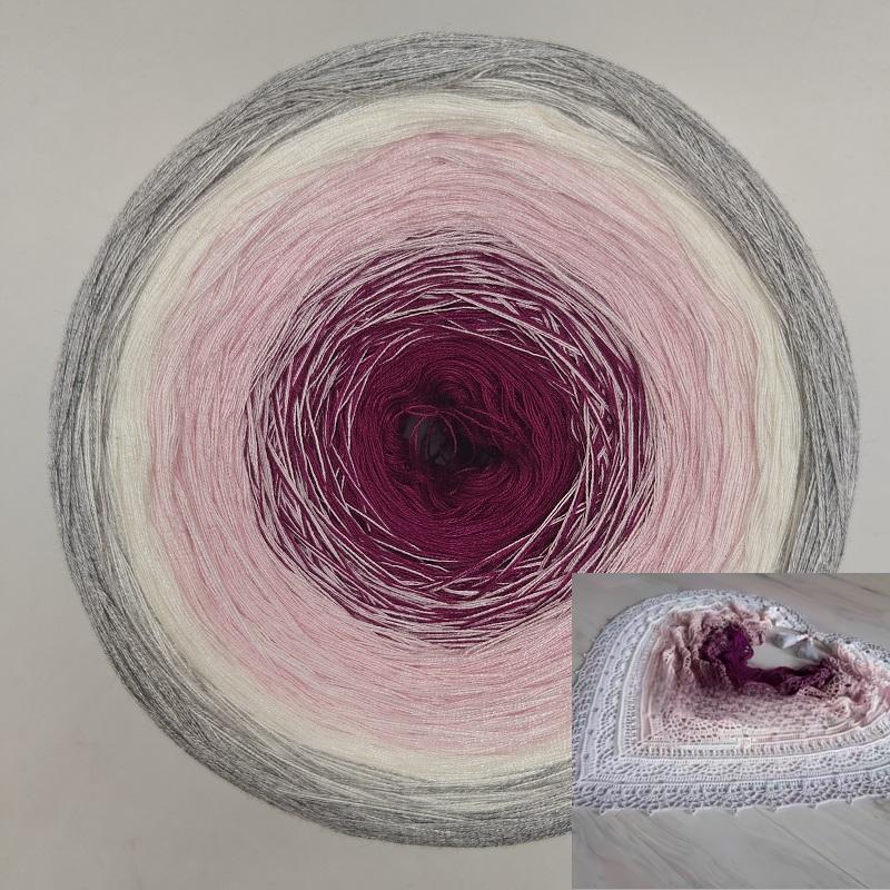300g Mercerized Cotton Yarn Gradient Color Long Section Dyed Hand Wound Mixed Strand Cake Thread DIY Hand Knitted Shawl Scarf