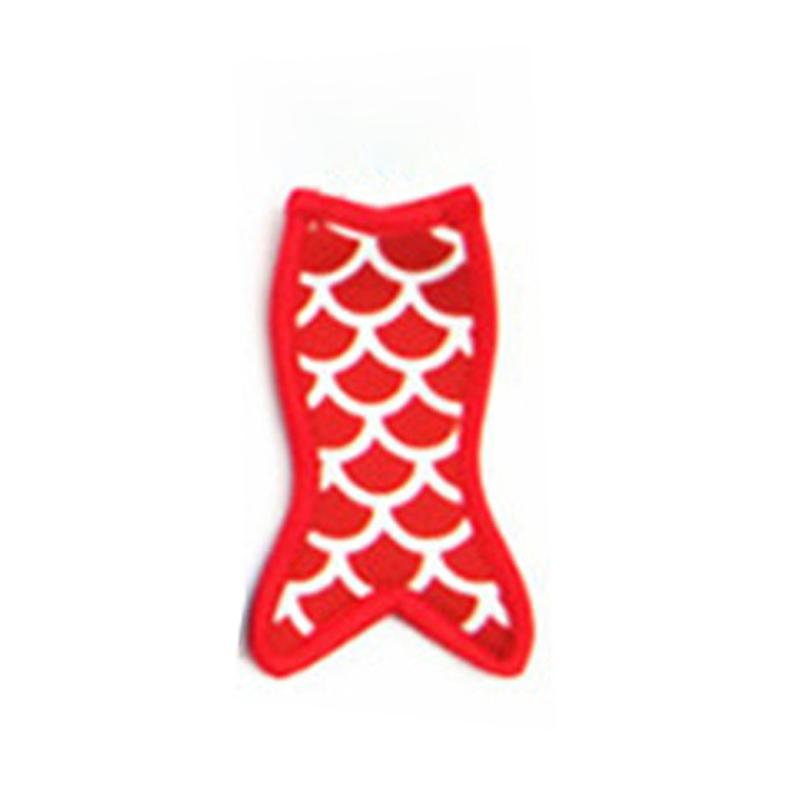 

1 шт., красочная крышка для мороженого, рыбий хвост, ледяной держатель для шеста, многоразовый, сохраняет охлаждение 16x9cm