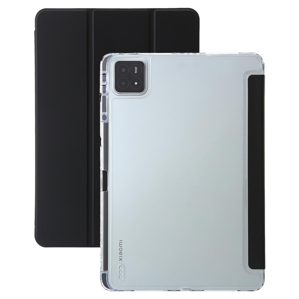 For Xiaomi Pad 6S Pro 12.4 Anti-scratch Case TPU+Acrylic+PU Tablet Cover with Tri-fold Stand