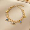 Simple And Stylish Titanium Steel Evil Eye Bracelet Fashion Jewelry Hypoallergenic And Fade Resistant