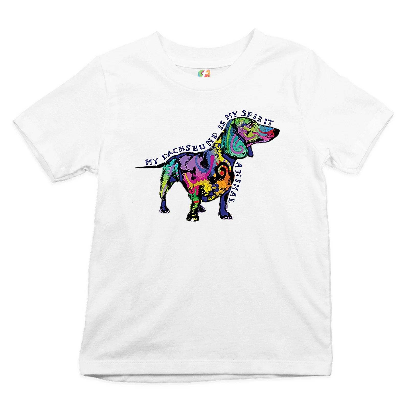 My Dachshund is My Spirit Animal Youth kids boys T-Shirt Cute Puppy Dog Lover Kids 120