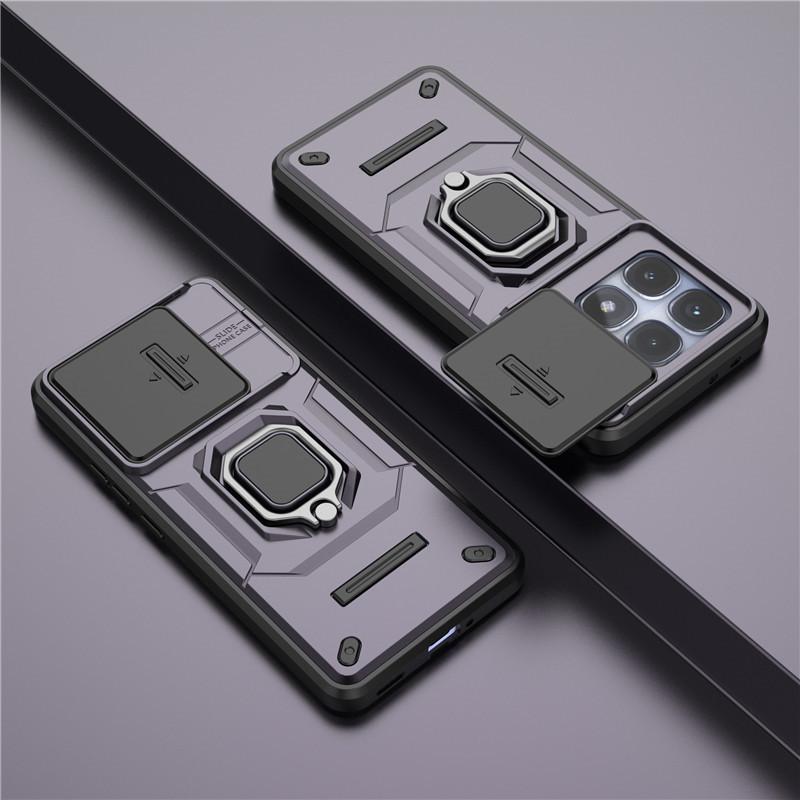 For Redmi K70 Ultra Cover Redmi K70 Ultra Case 6.67 inch Lens Protection Shockproof Push window Magnetic Holder Bumper
