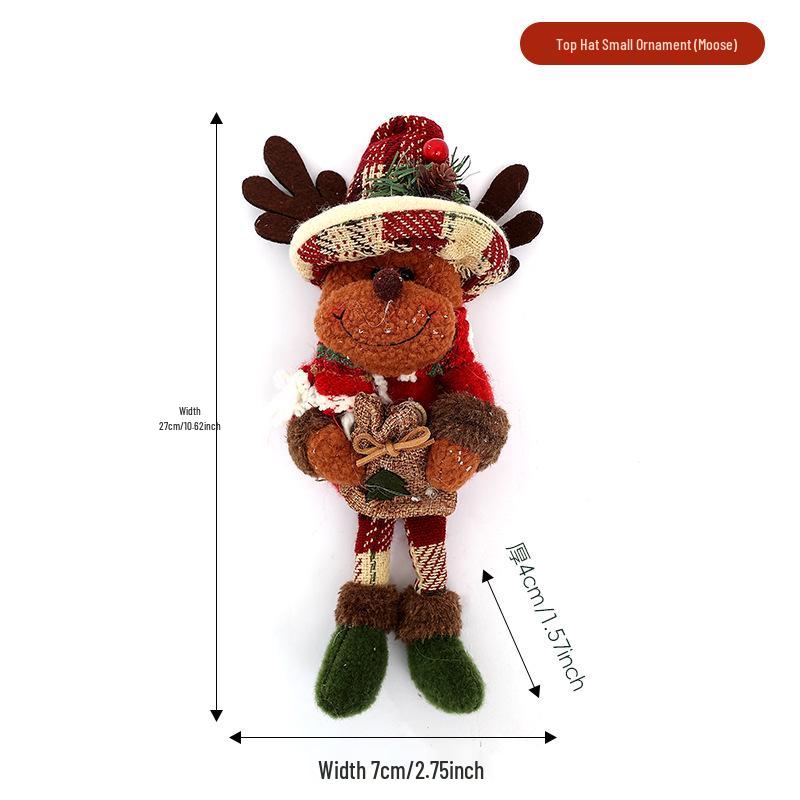 Elegantes grenzüberschreitendes Weihnachts-Wichtelpuppen-Geschenk - Langbeiniges Rudolph-Ornament