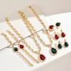 Hot Selling 2026 Winter Vintage Jewelry Set Alloy 4 Pcs Kit Includes Necklace Earrings Bracelet Ring for Party Daily Women Gift