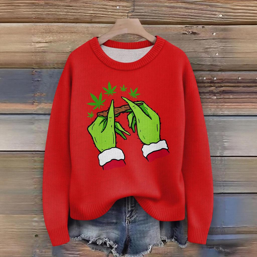Women's Fashion Casual Long Sleeve Neck Sweater Pullover Top