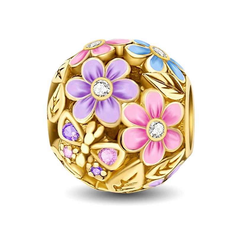 Copper Love Heart Firefly Golden Series Charms Fit Diy Making Bracelet Necklace Gift High Quality Fine Jewelry