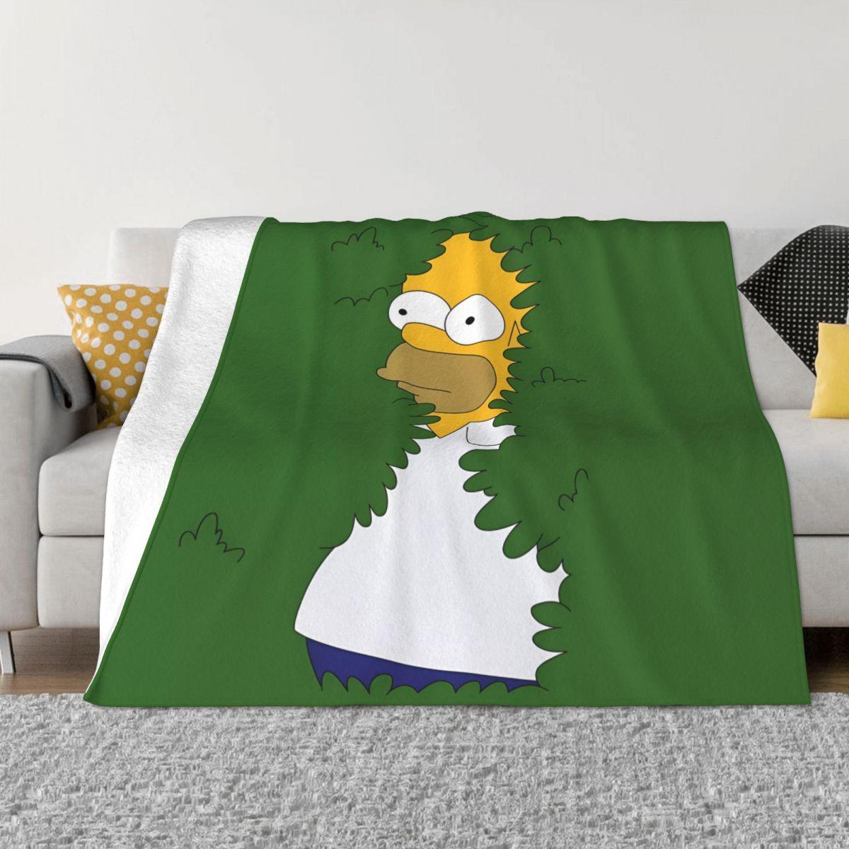 

Homer In The Bushes An Ultra-Soft Micro Fleece Blanket 30x40in