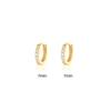 Cao Shi Korean Zircon Diamond Earrings - Simple, Fresh, Round Ear Buckle for Women