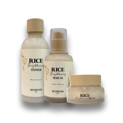 Rice Brightening 3 Types (toner + Serum + Cream)