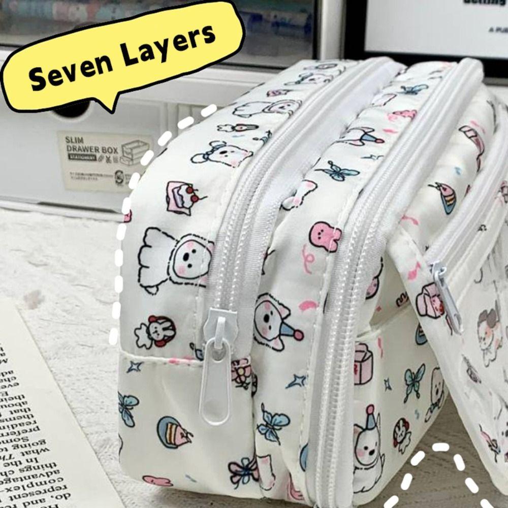Multifunctional Pen Bag Large Capacity Stationery Bag New Pencil Case  School Office