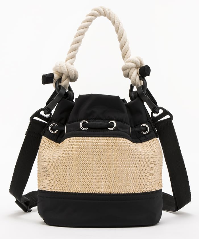 LeSportsac Oficiální RAFFIA MINI Ramenní Černá Rafiová KYBLÍK/1423 Taška, Dámská,