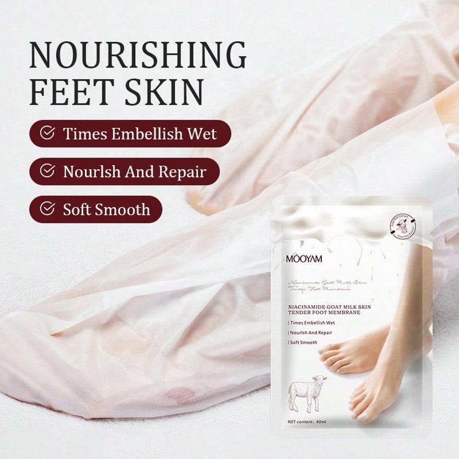 2pcs/6pcs/10pcs Goat Milk Niacinamide Foot Mask Exfoliating Dead Skin Foot Mask Whitening Moisturizi