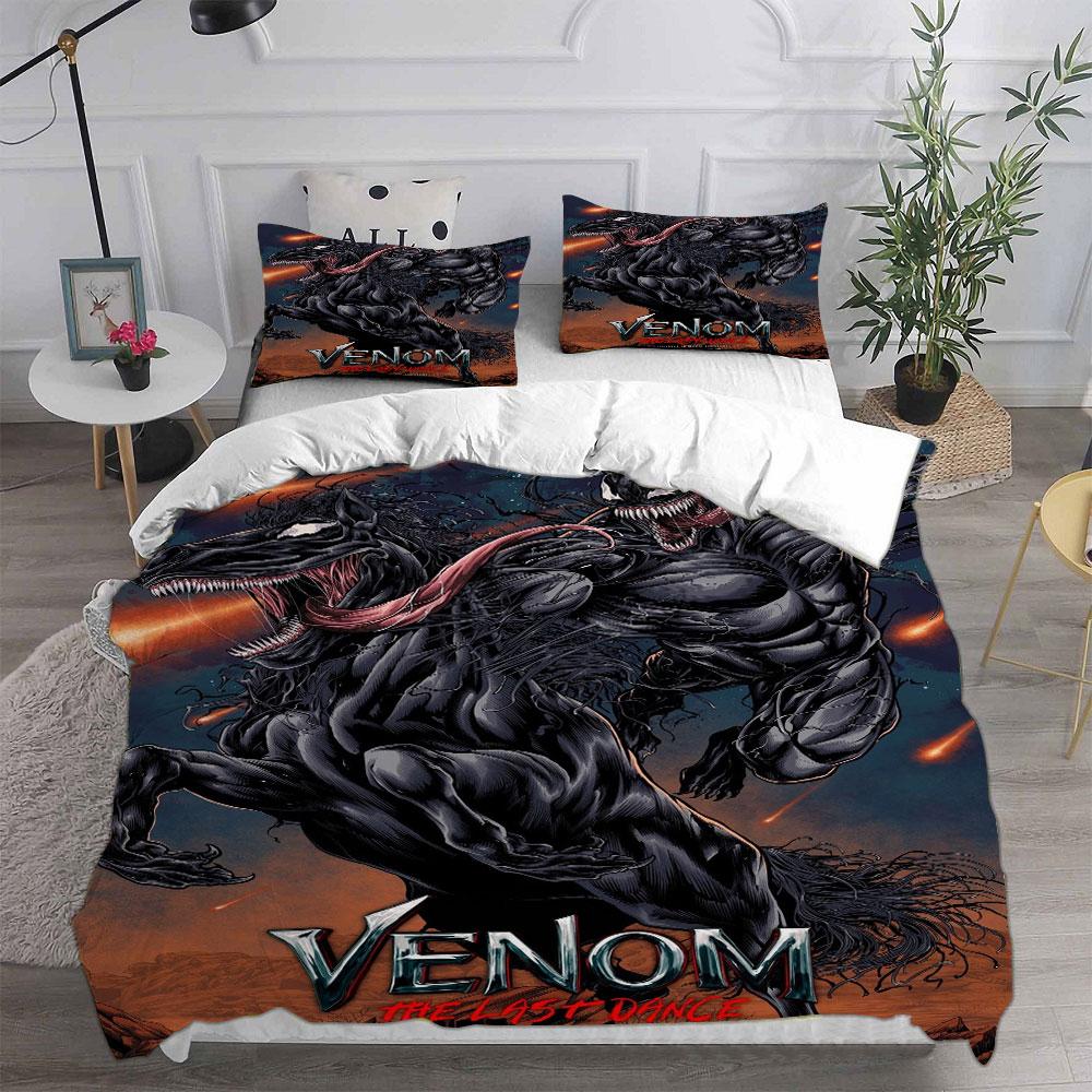 

Venom The Last Dance Bedding Sets Soft Comforter Cover Bed Cover Duvet Cover Pillow Case 2-3 Pieces Sets Kids Adult Size EU Single 135x200cm