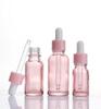 Pink Transparent Serum and Gel Dropper Bottle for Cosmetics and Perfume - Travel Size Sample Dispenser