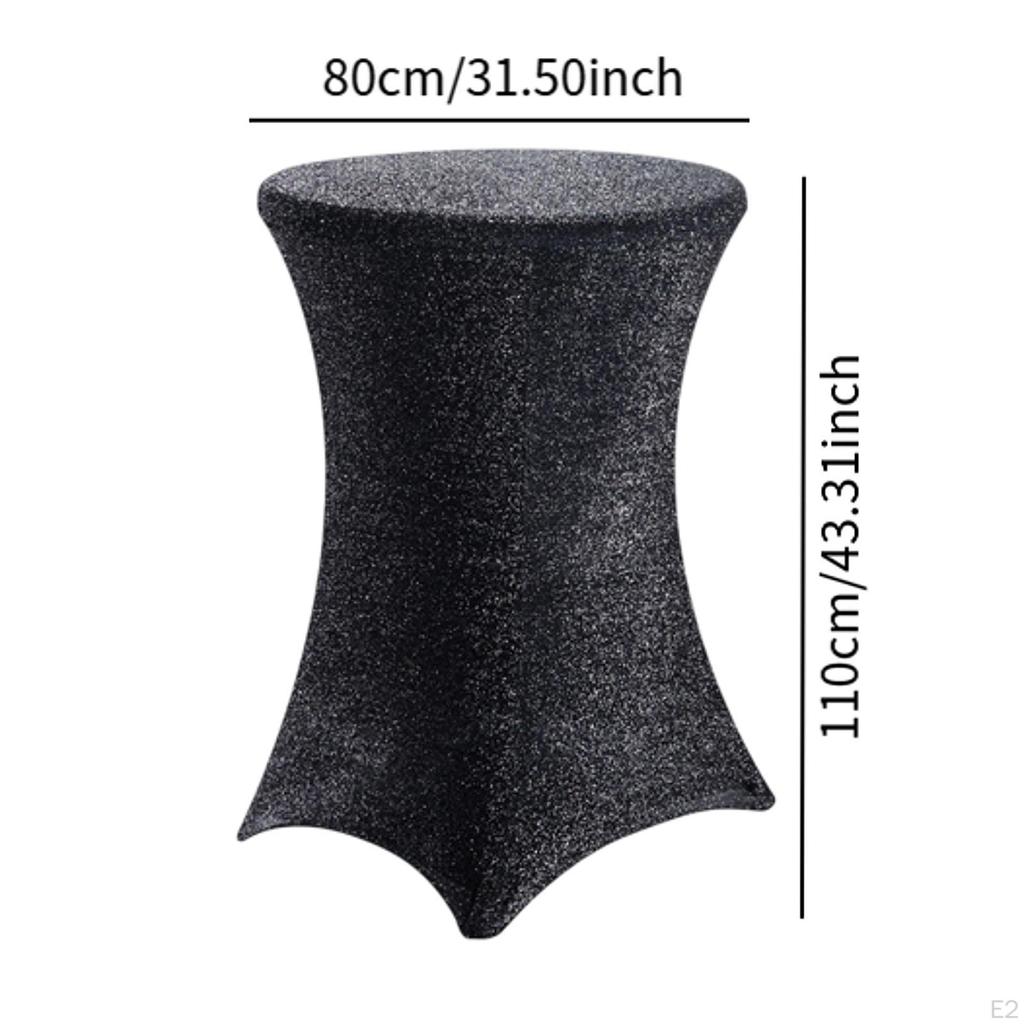 Cocktail Tablecloth 31.50"x43.31" Easy Installation Round Premium Highboy Table Cover for Event