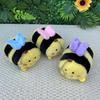 1 Piece Bag Pendant Cute Little Bee Doll Plush Toy Keychain Children'S Backpack Accessories Holiday Gifts