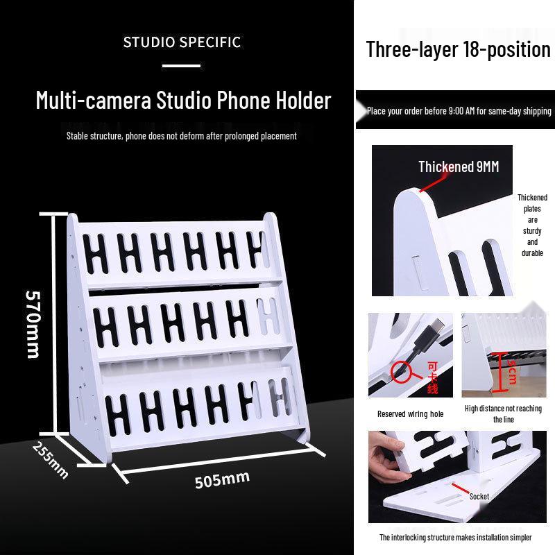 Multi-Device Vertical Charging Station: Simple Desktop Multi-Phone Holder