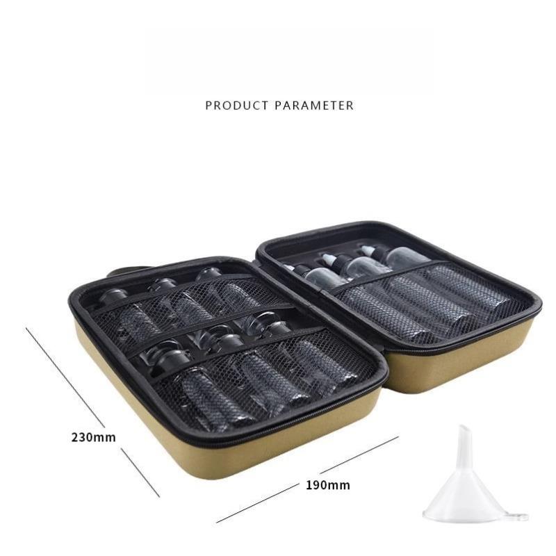 Tragbares Gewürzflaschen-Set für den Außenbereich für Camping und Picknicks Gewürzaufbewahrungsgläser BBQ-Ölflaschen und Gewürz-Organizer-Tasche