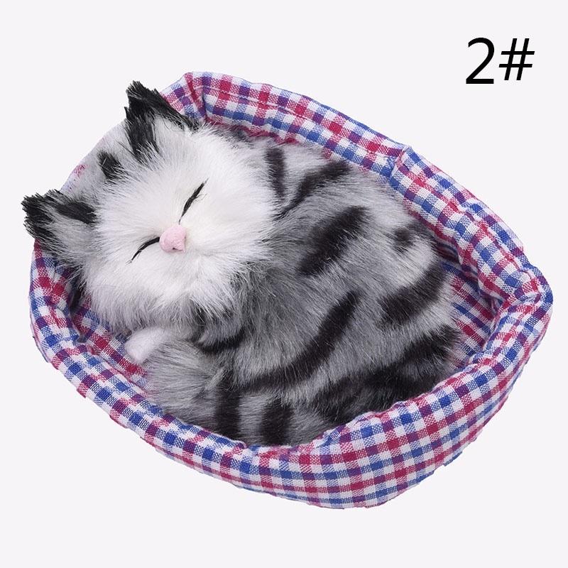 

Новые милые имитационные звуки спящих кошек, мягкие плюшевые детские игрушки для украшения подарков 2