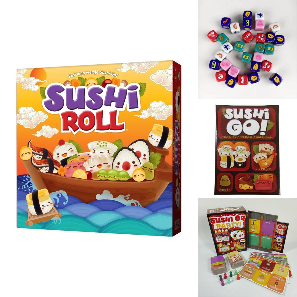 Juego de Mesa Sushi Go Party con Material de Papel para Noche de Juegos en Familia y Diversión en Fiestas