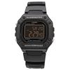 Casio Standard Digital Wristwatch W-218H-1BV for Men and Women, Black, Inverted LCD Display, Overseas Model [Parallel Import]