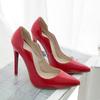 Women's high-heeled single shoes spring and summer temperament simple pointed thin heel super high heel shallow mouth large size low-top shoes
