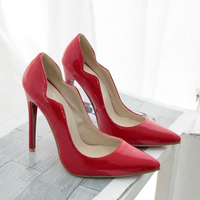 Women's high-heeled single shoes spring and summer temperament simple pointed thin heel super high heel shallow mouth large size low-top shoes