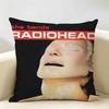 British Band RRadiohead Cushion Cover Natural Linen Organic Fabric DoubleSided Printing Room Sofa Decor Pillow Case