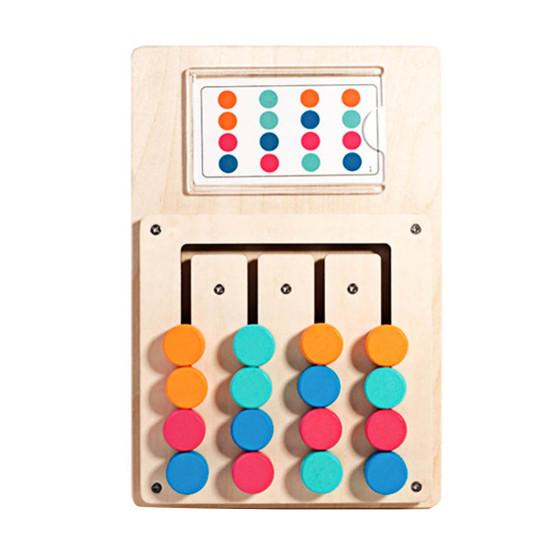 Four Color Chess Puzzle Game Fine Motor Skills Color Logical Thinking Training Colorful Puzzle Matching Board Game Toddlers Boys Girls Educational Toy