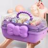 Multi-Layer Hairpin Organizer Cute Girl Jewelry Case Head Rope Headband Display Rack Children'S Hair Accessories Storage Box