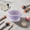 Makeup Brush Cleaning Bucket Portable with Built-in Silicone Scrubber Multi-Textured Surface TPR+PP Material for Beauty