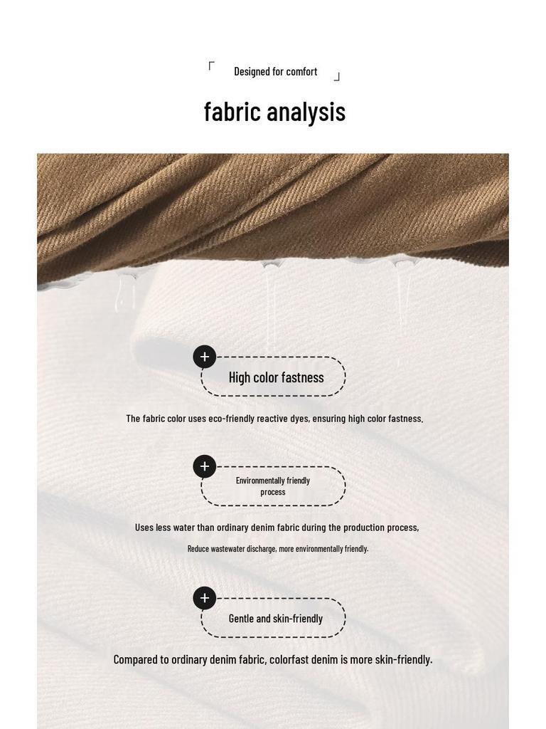 Jeans da Donna Khaki a Vita Alta Gamba Dritta - Stagione Primavera/Autunno 2026 Vestibilità Slim, Stile Americano, Pantaloni Lunghi Larghi Petite