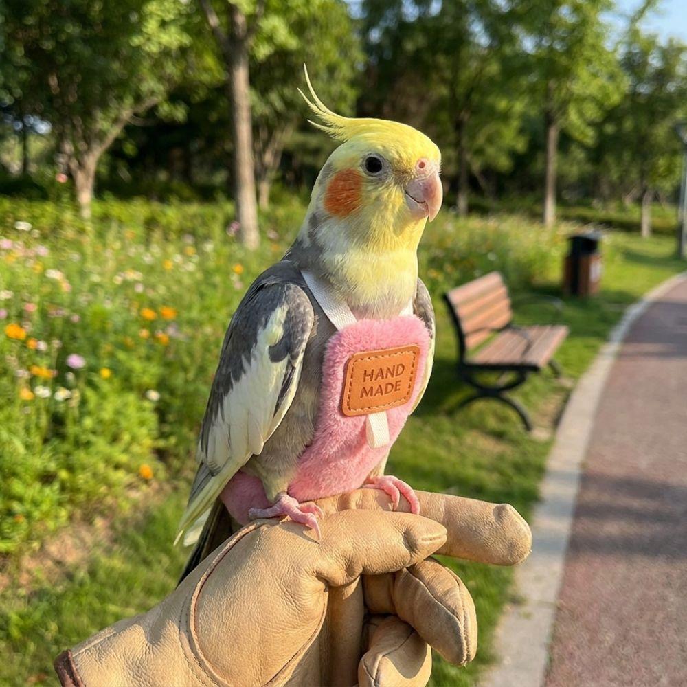 Comfortable Plush Bird Diaper Warm Bird Harness Nappy Washable Parrot Poop Bag  Winter Season
