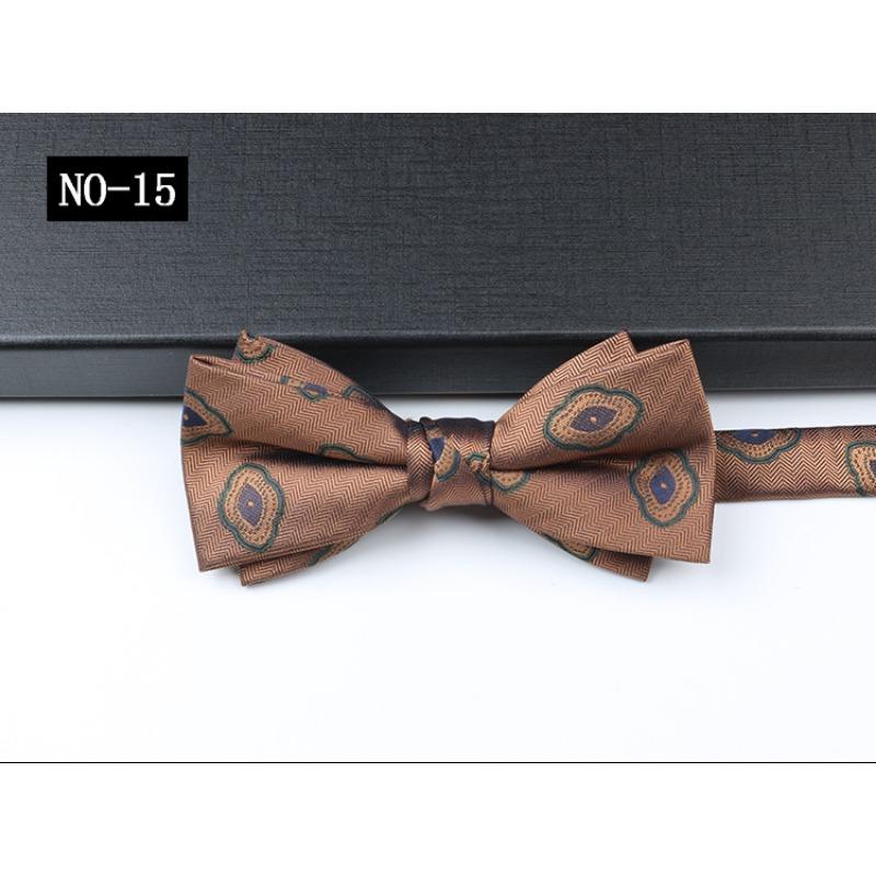 Business Bow Tie Men'S Shirt Suit Gentleman Pattern High-End Wedding Hosting Banquet Bow