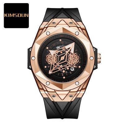 KIMSDun Watch Men's Top Brand Luxury Clock Watch Men's Fashion Trend Tattoo Waterproof Silicone Quartz Table