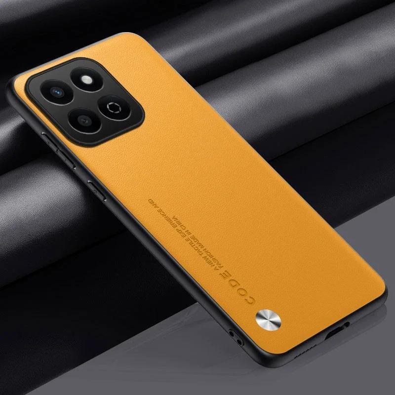 

Чехол для телефона из углеродного волокна и ПУ кожи для Honor 200 Smart, матовый, из мягкого силикона, противоударный бампер, задняя крышка-накладка для Honor X7C 200 Pro Honor 200 Pro