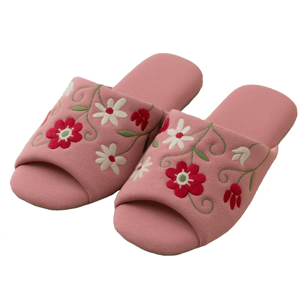 Sybilla Senko Flower Garden 2 Size M 47125 Slippers, (approx. 22-24cm), Pink,