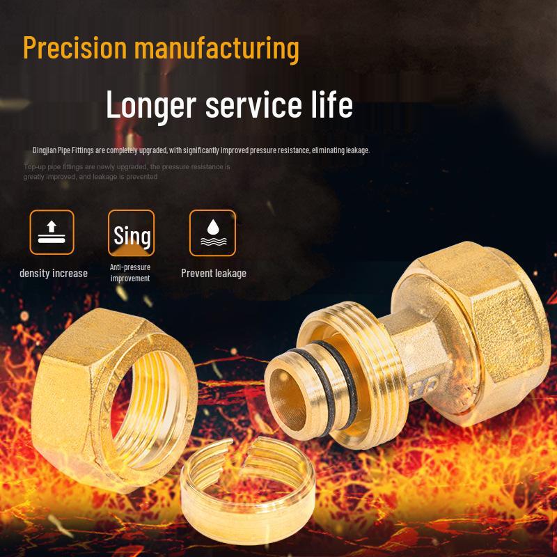 Dingjian 4-Point Aluminum-Plastic Solar Water Heater Fitting: Internal & External Thread Straight Reducing Tee Pipe (1216).