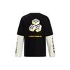 Levis Lego Collaboration Series Faux Two-Piece Letter Print Long Sleeve T-Shirt Unisex Tops Black A5439-0001