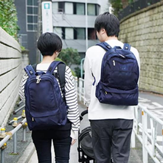 [Private Label] Backpack for Parents and Dads, with Odor-Resistant Etiquette Pocket, 11157, Navy, H46 X W33 X D14cm