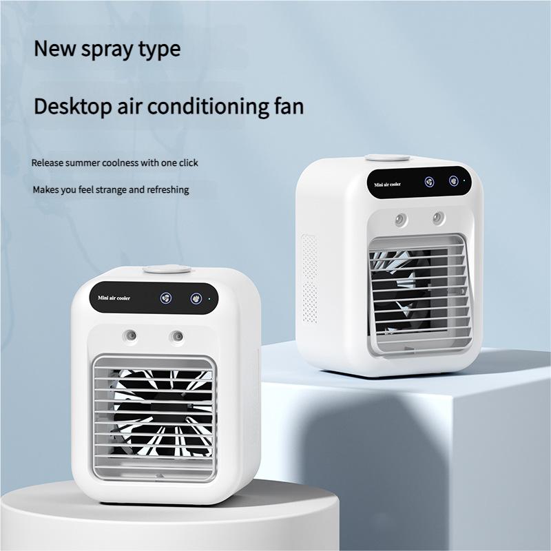 Portable Air Cooler USB Personal Misting Fan - Desktop Mini Air Conditioner Quiet Cooling for Home Office Travel