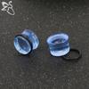 ZS 2pcs/lot Glass Ear Plug And Tunnel 5-16mm Ear Expander Stercher Ear Gauges Ear Flare Flesh Expander Body Piercing Jewelry