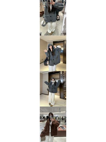 Cozy Knit Hooded Sweater Cardigan - Women's Autumn/Winter Korean Style