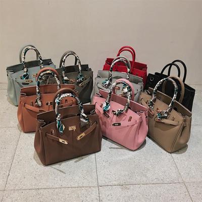 2020 Lock Handtas Mode Lychee Patroon Enkele Schouder Diagonaal Platina