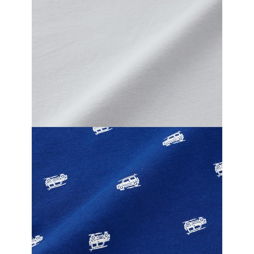 GU by Uniqlo Conjunto de Pijama Infantil Unissex Algodão Manga Curta Shorts Carro