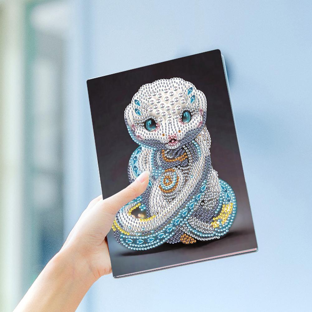DIY 5D Diamond Painting Notebook Animal Rhinestone Embroidery Notepad Journal A5 Chinese Zodiac Sketchbook Kids Students Gift