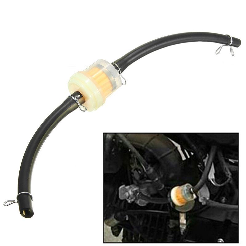 7Pcs Set Gasoline Filter with Oil Tube Hosepipe Clamp Fuel Petrol Inline Hose Pipe with Clips Universal Gas Fuel Oil Filter Pipe